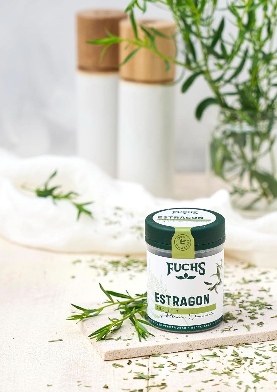 Fuchs, estragon, francouzské bylinky na zjemnění salátů nebo holandská omáčka, 10 gramů Condimente Naty Shop