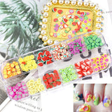 4 sada Nagel Obst Scheiben, Basicon Niedliche Obst Polymer Scheiben Obst Scheibe Nail Nagel 3D Obstscheibe Nail Art Slice Für DIY Liefert Maniküre Dekoration Schleim Zubehör Nageldekorationen, 4 Stile