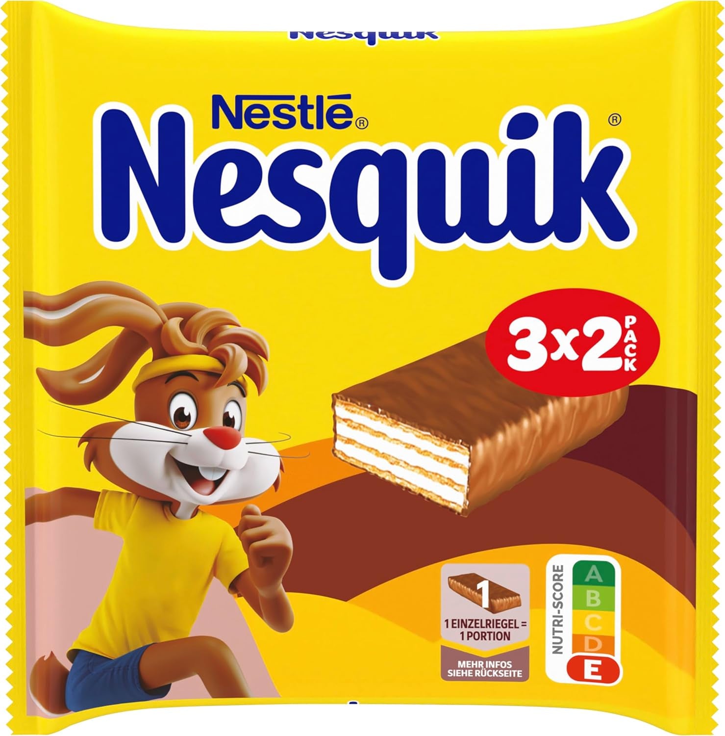 Nestlé Crunchy Waffle Delicious Mléčná čokoláda Vaflová tyčinka Multi Pack 1 balení (3 x 26 g každý)