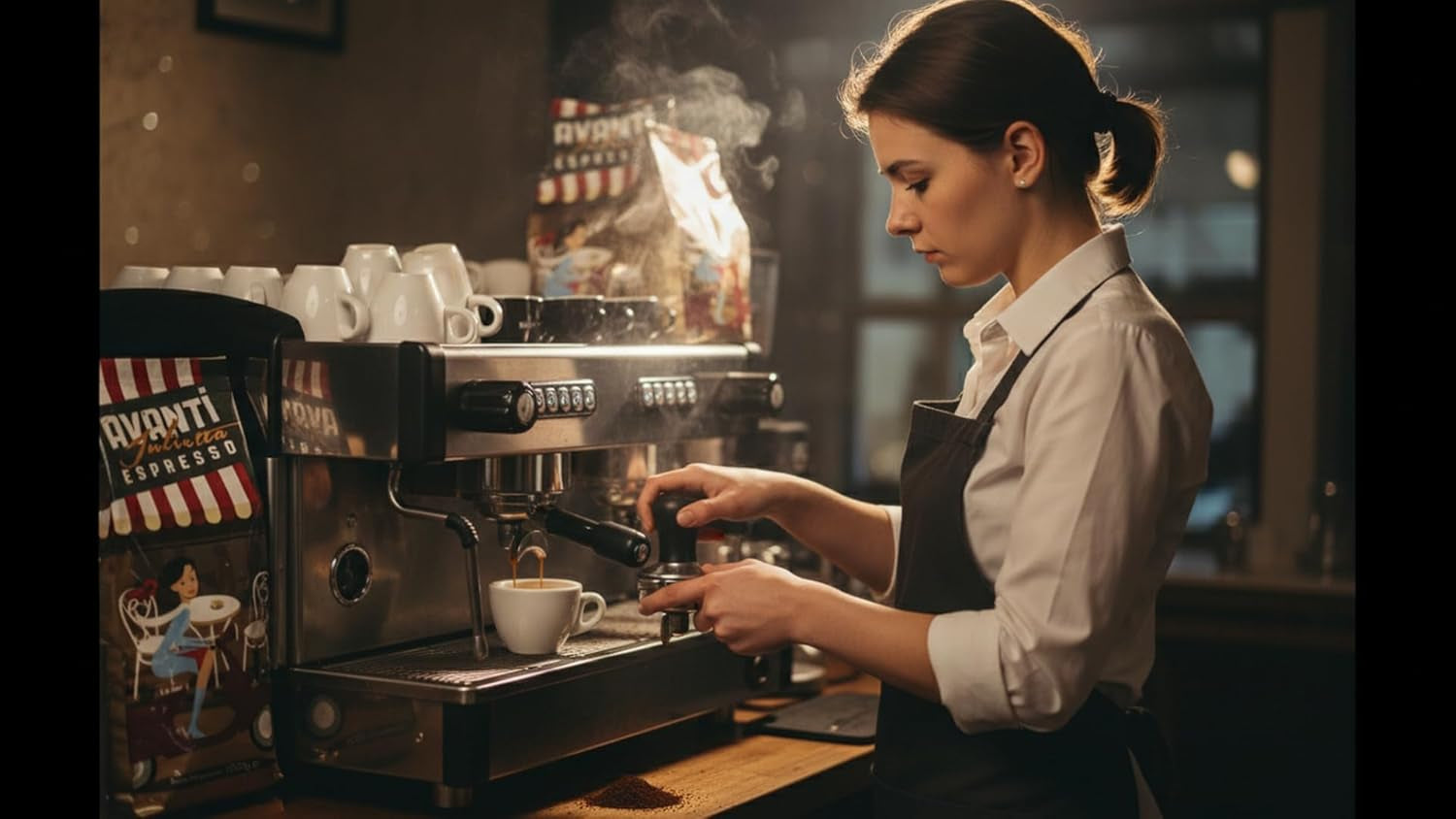 AVANTI Julietta Espresso zrnková káva, 500 g, 70 % Arabica 30 % Robusta, tradiční pražení v bubnu