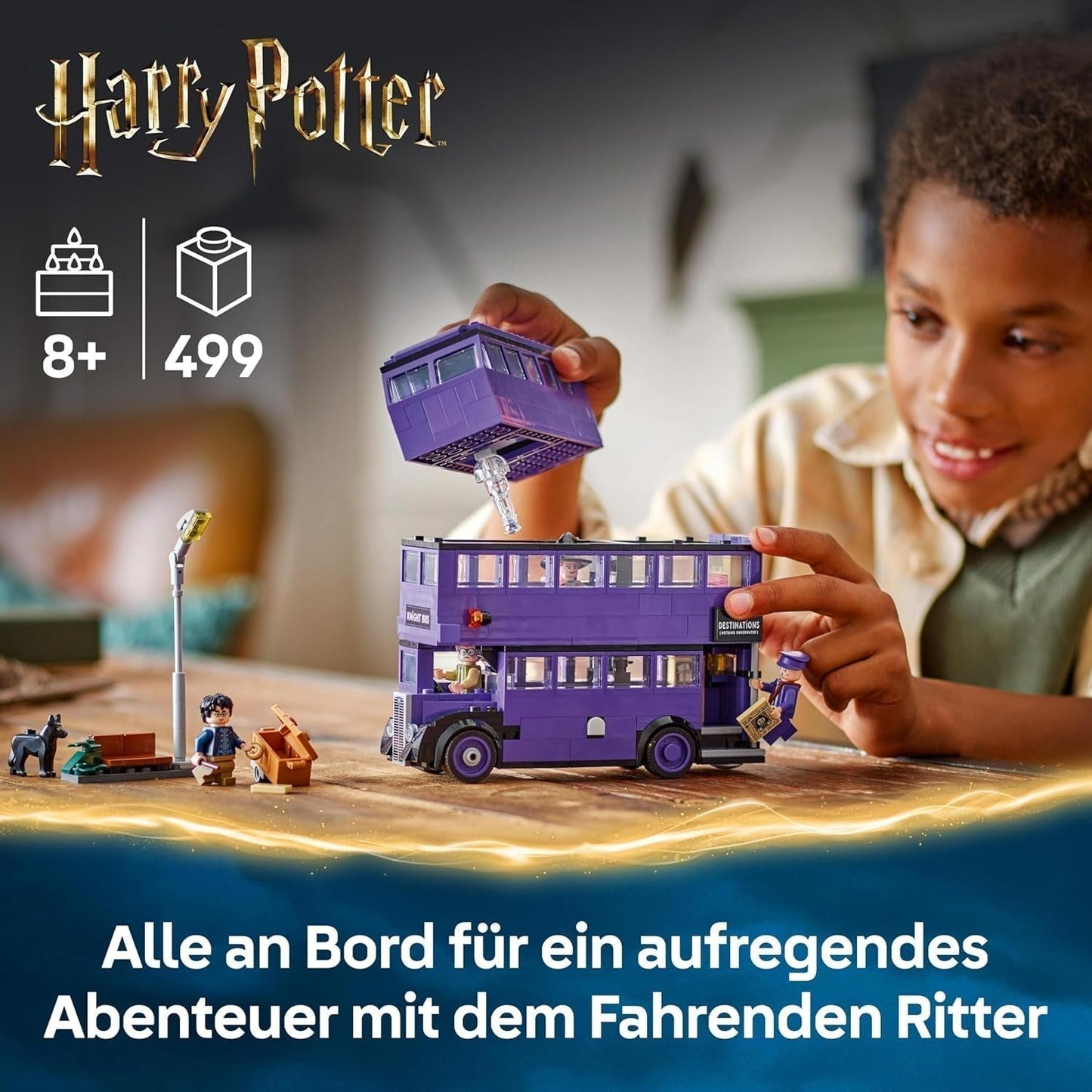 LEGO Harry Potter Adventures with the Traveling Knight Stavebnice 5 minifigurek včetně Ernieho Pranga, Stana Shunpikea a šlapací autobus Hračka pro fanoušky kouzelnického světa Chlapci a dívky 8 let 76446 Stavebnice Beuche den LEGO-Store
