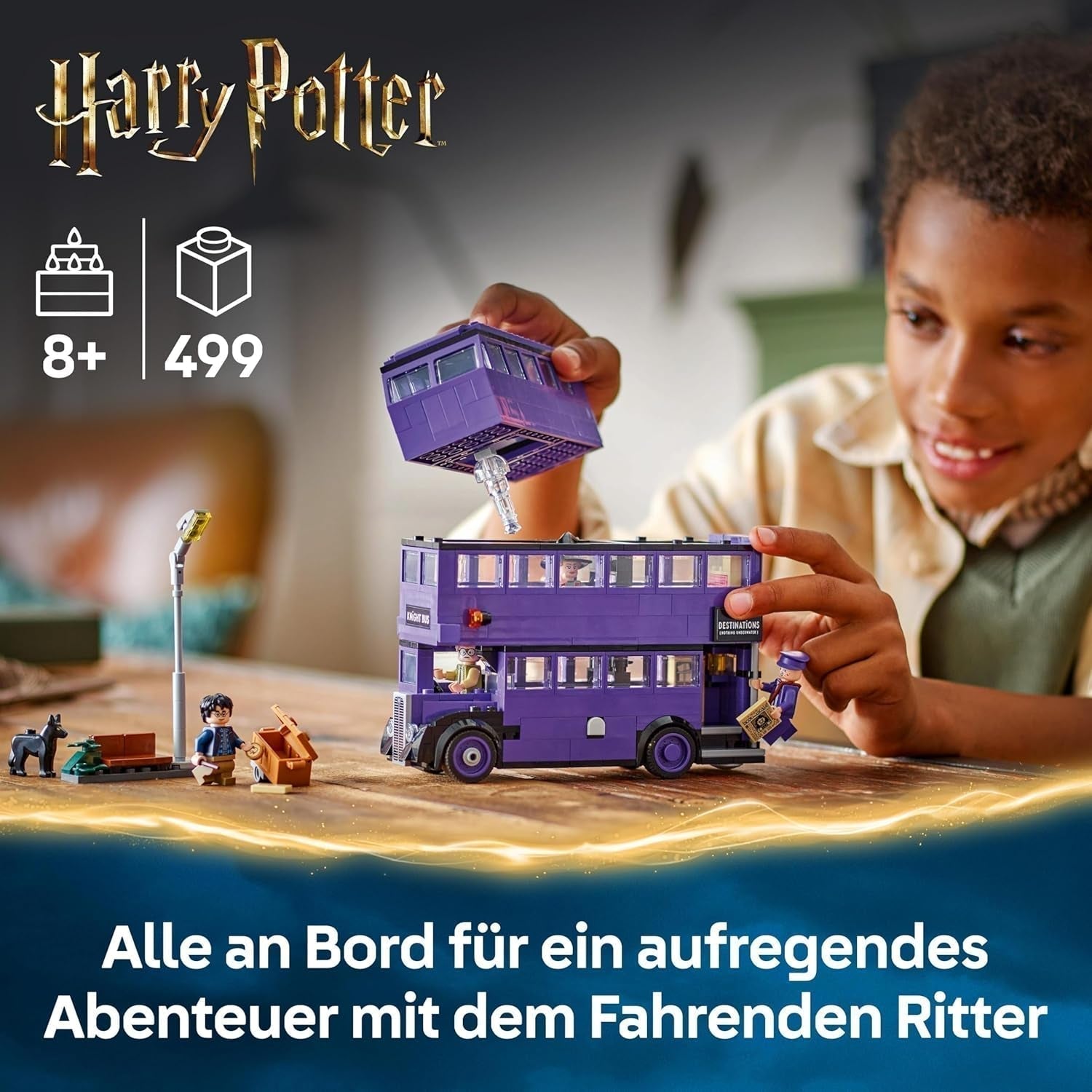 LEGO Harry Potter Adventures with the Traveling Knight Stavebnice 5 minifigurek včetně Ernieho Pranga, Stana Shunpikea a šlapací autobus Hračka pro fanoušky kouzelnického světa Chlapci a dívky 8 let 76446 Stavebnice Beuche den LEGO-Store