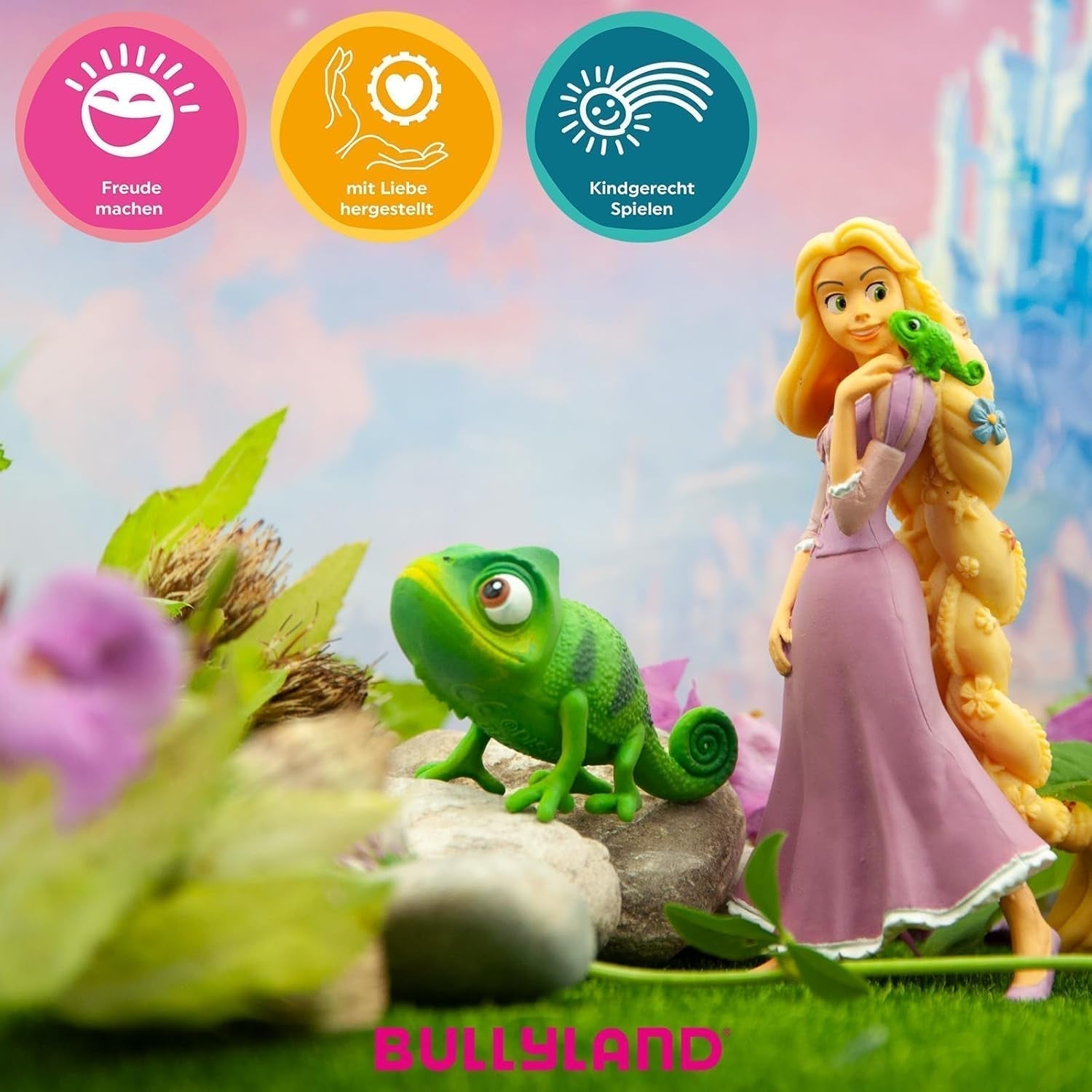 Bullyland 12424 - Květinová figurka Rapunzel od Walta Disneyho Rapunzelˆ' Nově malovaná, cca. 10,6 cm, věrné detailům, ideální jako malý dárek pro děti od 3 let, zrníčka Akční figurky Naty Shop