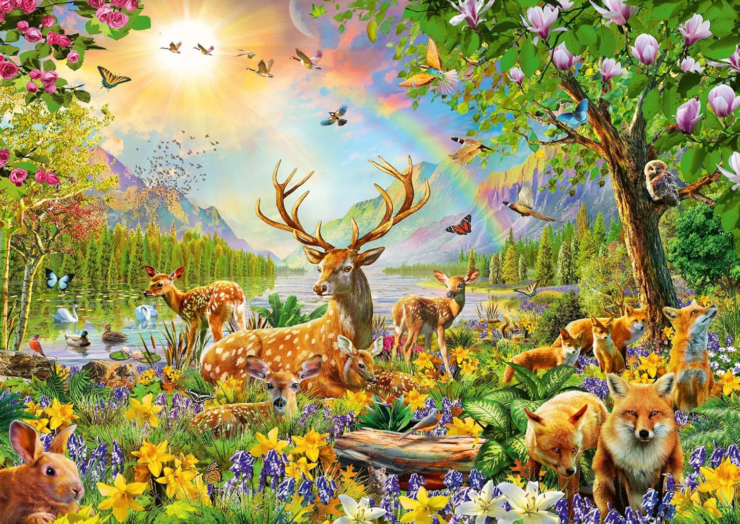 Puzzle Ravensburger pro děti - 13352 Půvabná rodina jelenů - 200dílné puzzle pro děti od 8 let Puzzle Naty Shop