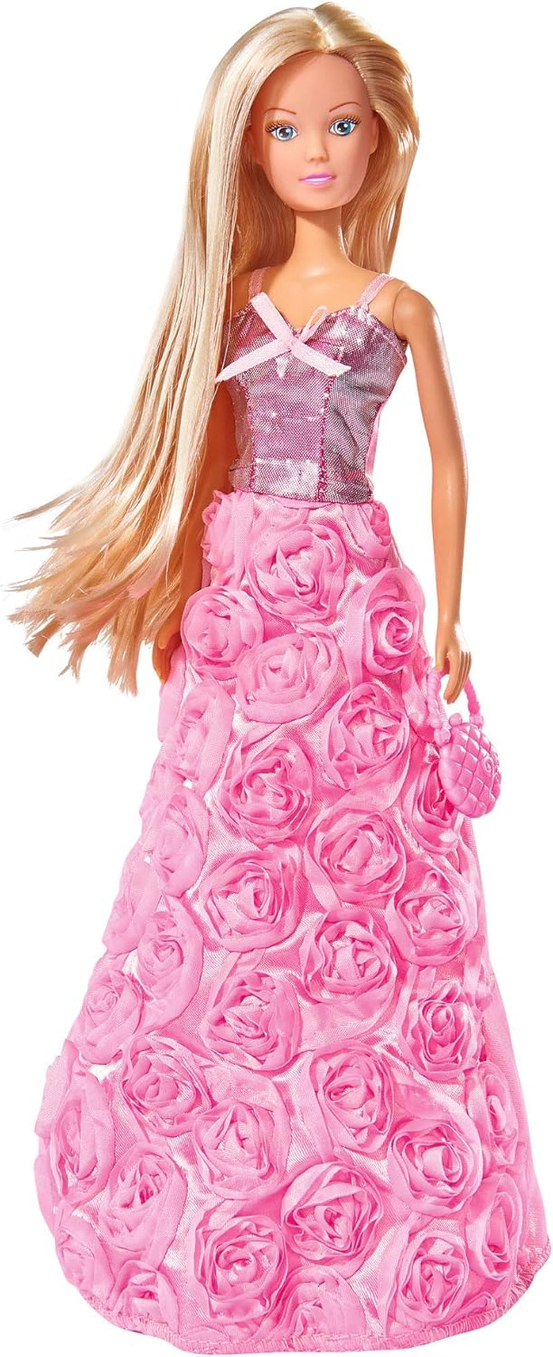 Simba 105739003 - Steffi Love Princess Gala Fashion, 2-Fach Sortiert, es Wird nur EIN Artikel geliefert, Spielpuppe als Prinzessin im traumhaften Rosenkleid mit Handtasche, 29 cm, ab 3 Jahre
