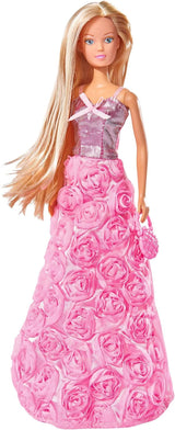Simba 105739003 - Steffi Love Princess Gala Fashion, 2-Fach Sortiert, es Wird nur EIN Artikel geliefert, Spielpuppe als Prinzessin im traumhaften Rosenkleid mit Handtasche, 29 cm, ab 3 Jahre