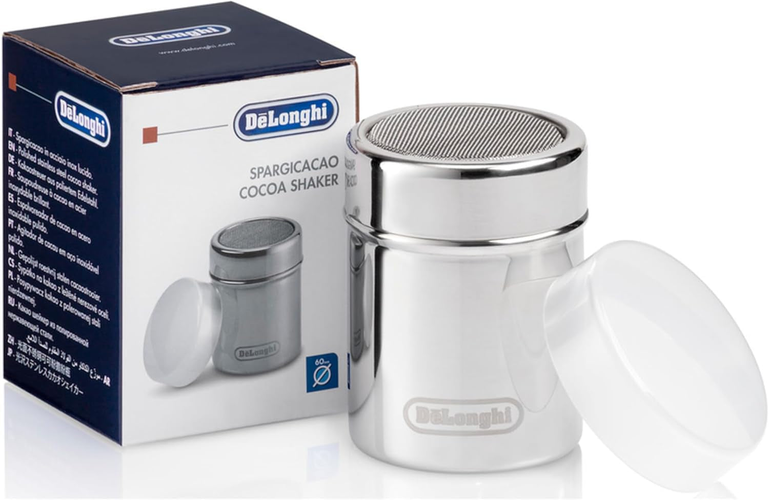 De'Longhi DLSC061 Nerezový šejkr na kakao, 175 ml, stříbrný