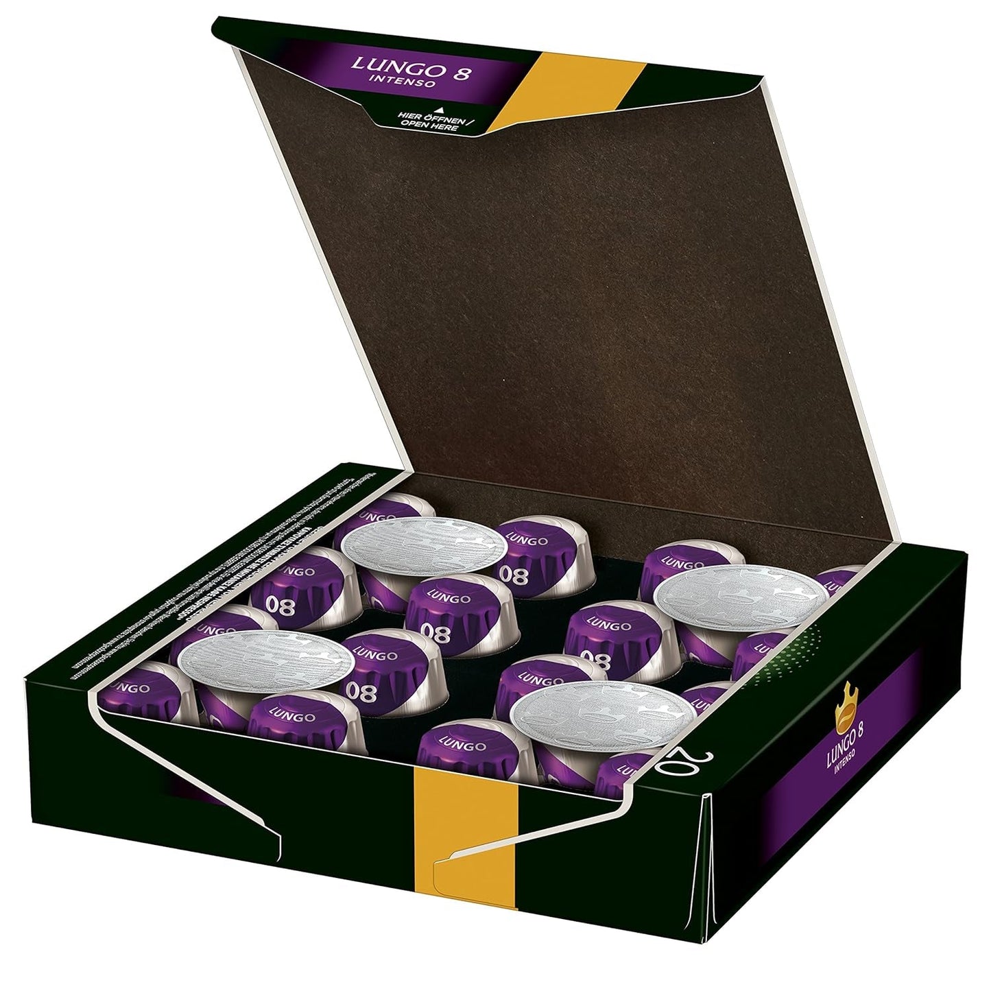 Kaffeekapseln Lungo Intenso, Intensität 8 von 12, 10 x 20 Getränke & Kaffeekapseln Espresso Intenso, Intensität 10 von 12, 200 Nespresso®* kompatibilní Kapseln, 10 x 20 Getränke