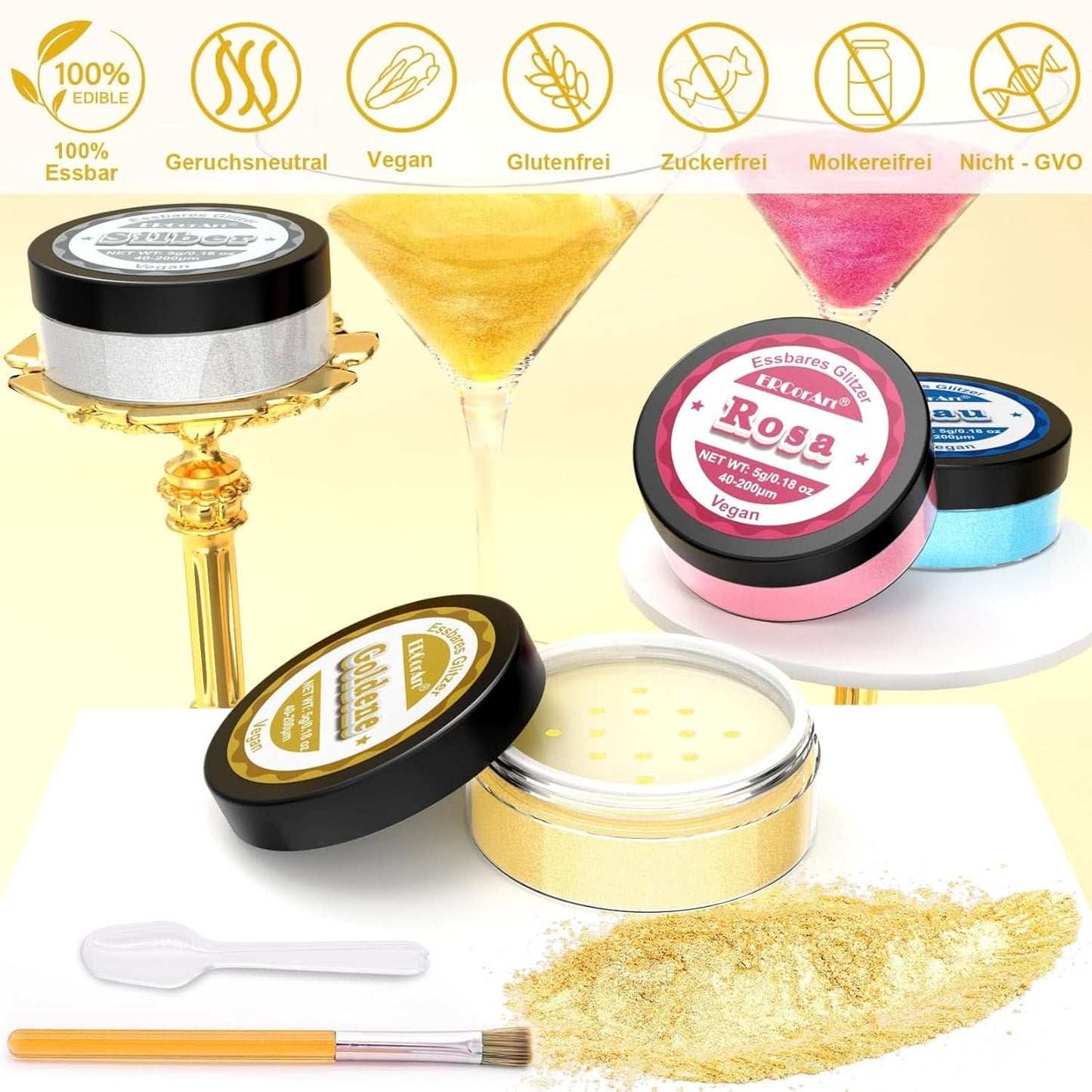 Jedlé třpytky, 5 gramů Glitter Nati Shop