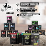 Mokré krmivo pro kočky Catz Finefood Purrrr s monoproteinem a lososem č. 105, pro kočky s citlivým zažíváním, 16 x 80 g
