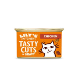 Lily's Kitchen, vyrobené z přírodních ingrediencí, lahodné kousky v kuřecí omáčce, mokré krmivo pro dospělé kočky, 70g plechovka