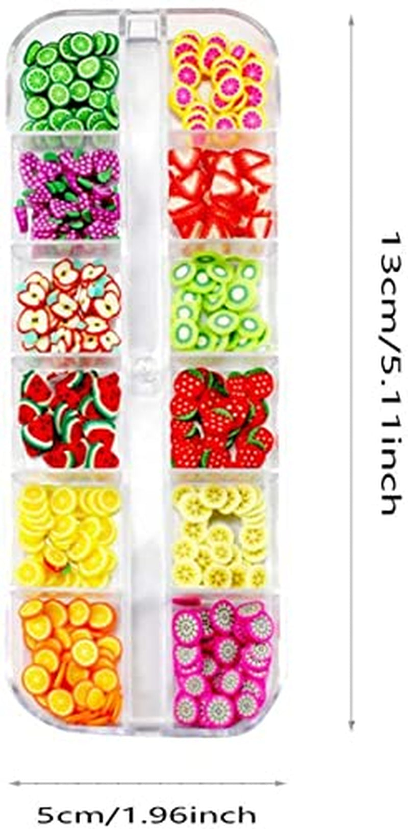 4 sada Nagel Obst Scheiben, Basicon Niedliche Obst Polymer Scheiben Obst Scheibe Nail Nagel 3D Obstscheibe Nail Art Slice Für DIY Liefert Maniküre Dekoration Schleim Zubehör Nageldekorationen, 4 Stile