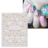 JMEOWIO Nálepka na nehty Blumen Frühling 9 Blatt Nálepka na nehty Selbtklebend Nagelaufkleber Buntes Letní Blumen Dekorace Nageldesign Zubehör