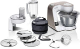 Kuchyňský robot Bosch Series 4 MUM5X720, integrovaná váha, nerezová mísa 3,9L, mixér 1,25L, 1000W Příslušenství Jídlo a kojení Bebe Naty Shop Integrovaná váha Bílá 2 příslušenství