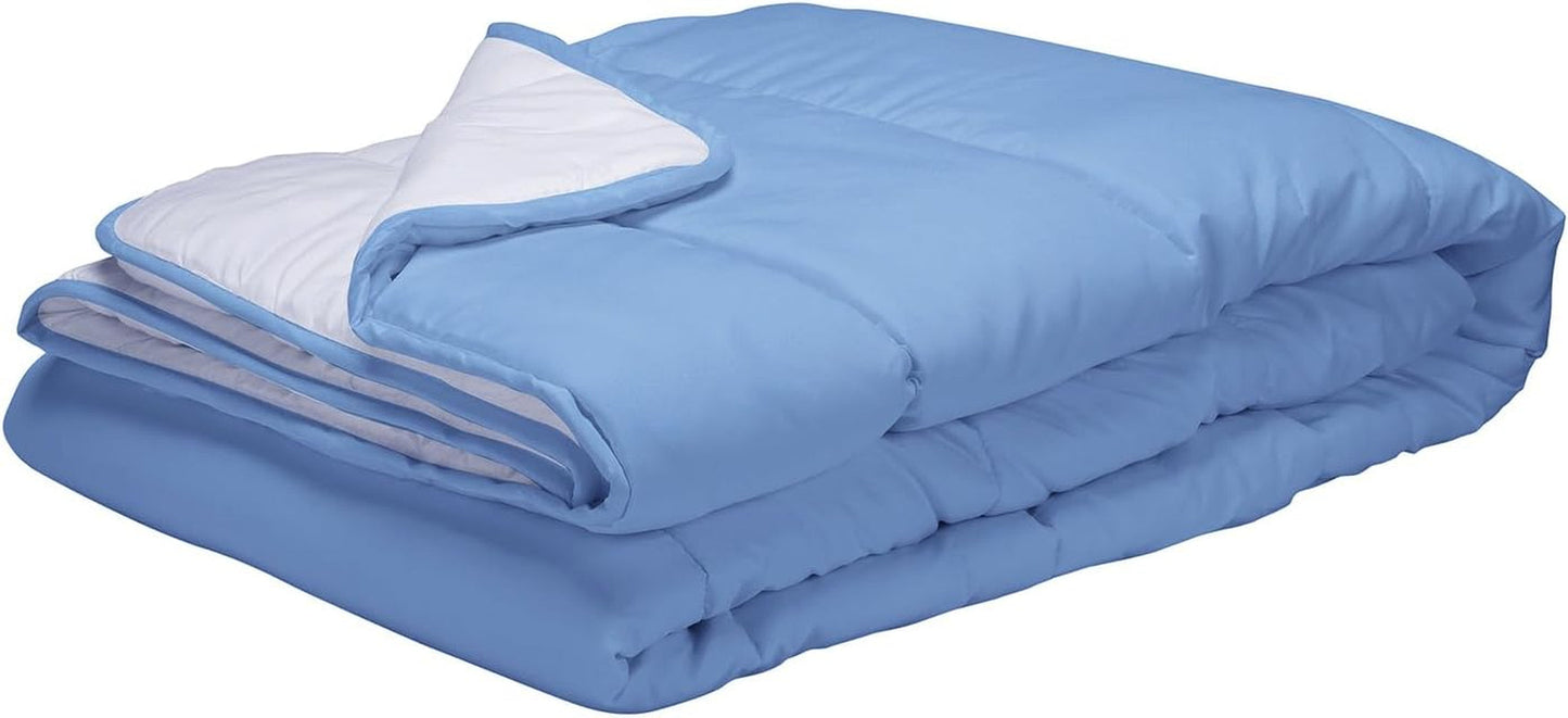 Pikolin Home - Oboustranná přikrývka 300 G - Výplň Nordic bicolor - Do postýlky 60 - Plněné peřím, hřejivé, prodyšné, modro/bílé, 100 X 120 cm Přikrývky a přikrývky Naty Shop Výchozí název