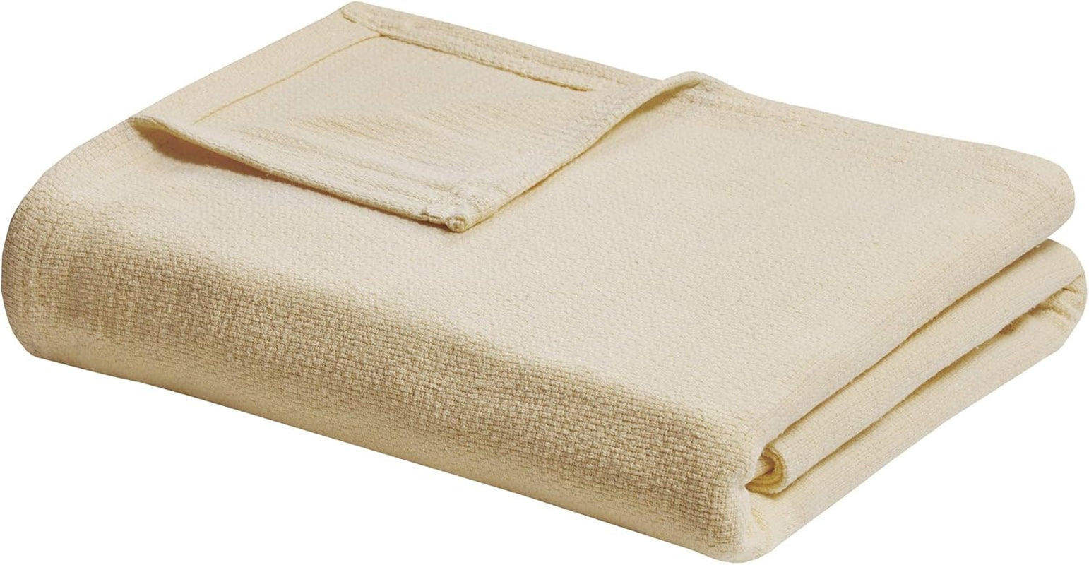 Madison Park Freshspun Wicker Twin Grey Bavlněná deka Postele a přikrývky Madison Park King Yellow
