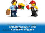 Stavebnice LEGO City Burger Truck s autíčkem pro děti od 5 let, minifigurkou potravinového vozíku a příslušenstvím, zábavným dárkem pro chlapce a dívky 60404 Stavebnice Besuche den LEGO-Store