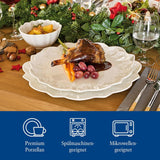 Villeroy & Boch Toy's Delight Royal Classic 12dílná sada nádobí, vhodné do myčky a mikrovlnné trouby, bílé, talíře, sada nádobí pro 4 osoby, vánoční nádobí, hračky, prémiový porcelán