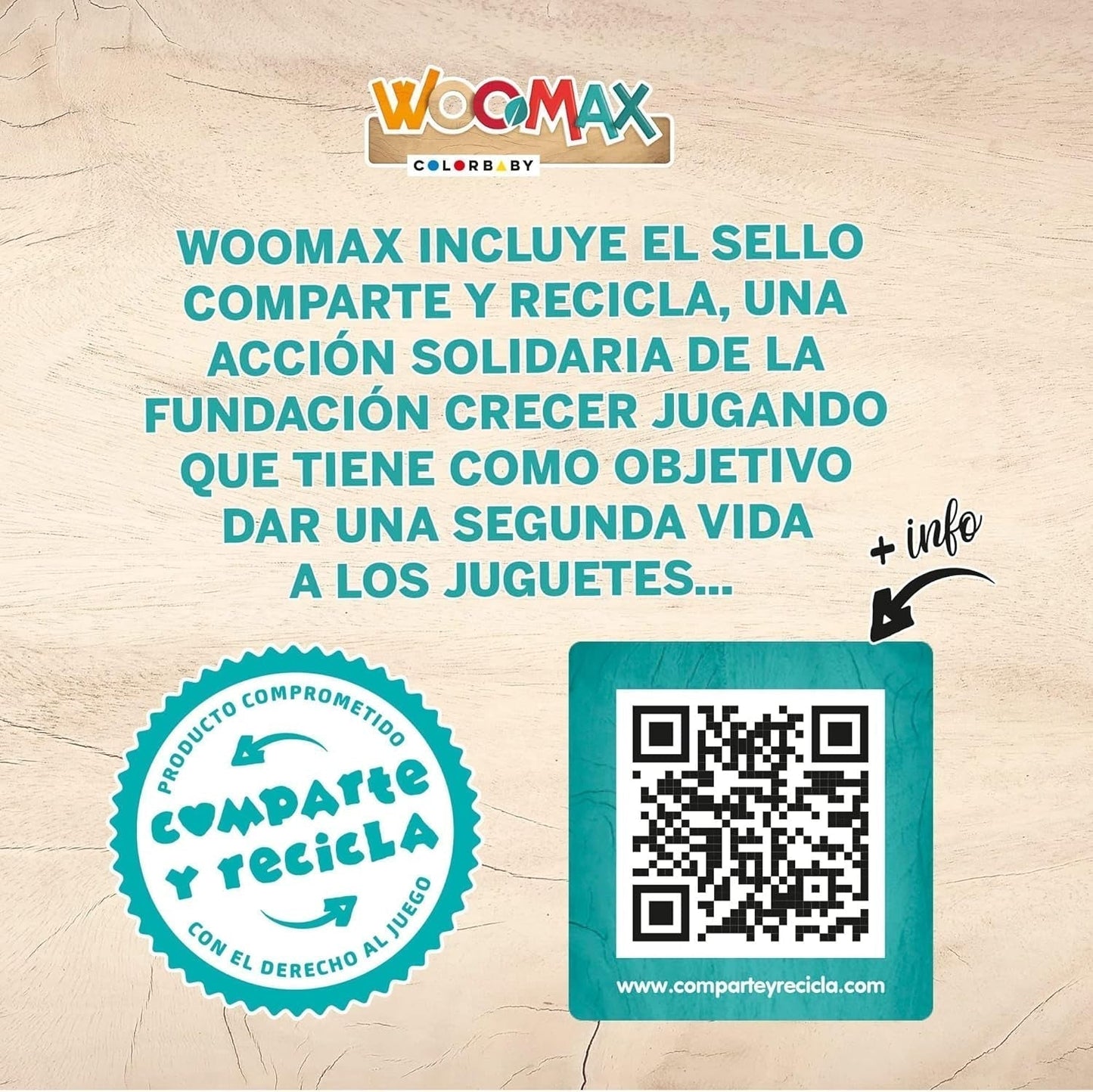 Colorbaby WOOMAX 49314 - Dřevěný zámek 37 X 15 X 53,5 Cm +3A Domky pro panenky Naty Shop