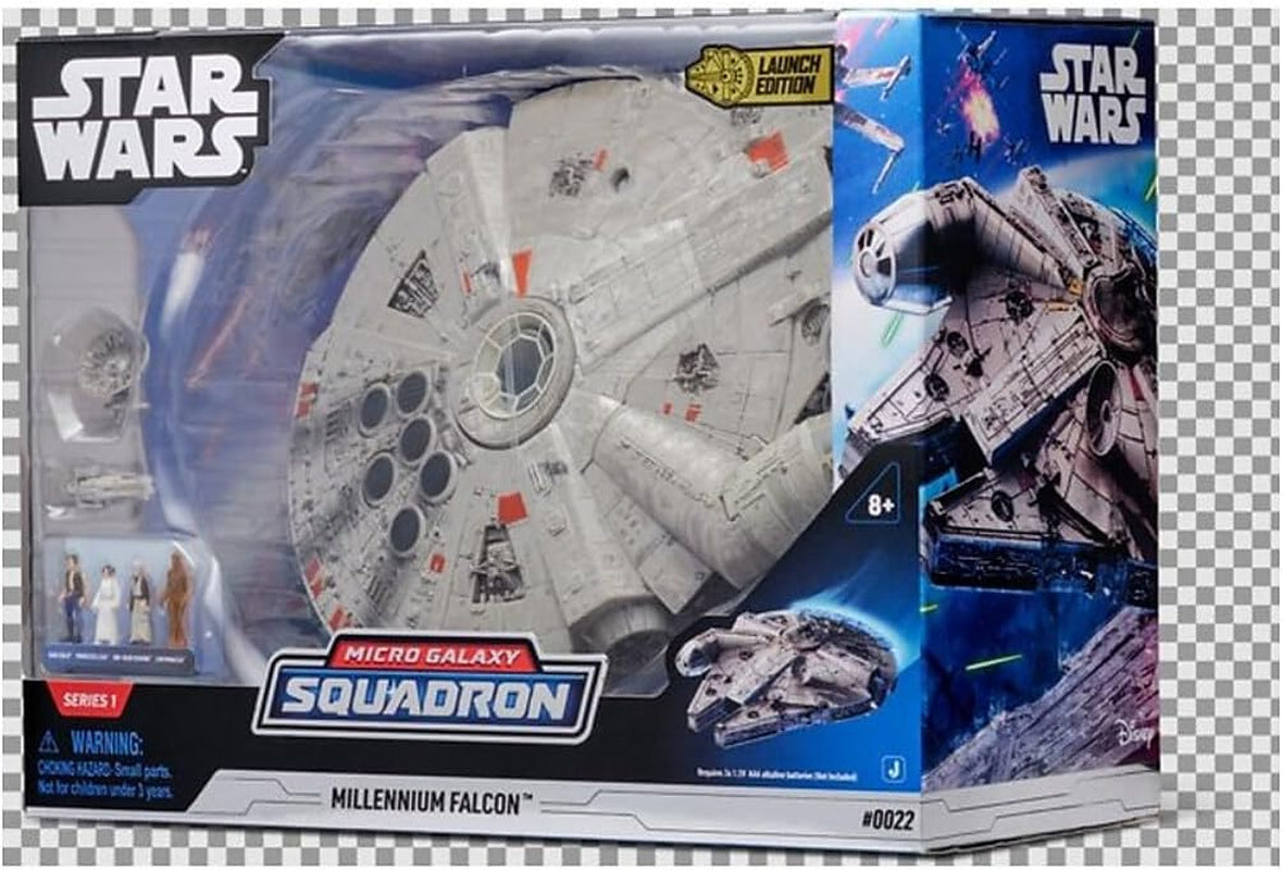 Star Wars Micro Galaxy Squadron SWJ0332 - Millennium Falcon 22,5cm oficiální vozidlo se světly, zvukem a akčními figurkami Naty Shop