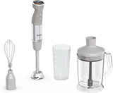 Tefal Quickchef+ 3-v-1 XL Stabmixer/Zerkleinerer/Schneebesen, 1000 W, Intuitivní ovládání větrání, Turbo-Taste, Powelix-Messer-Technologie, Edelstahl, Grau, HB67MB30 Kitchen Naty Shop