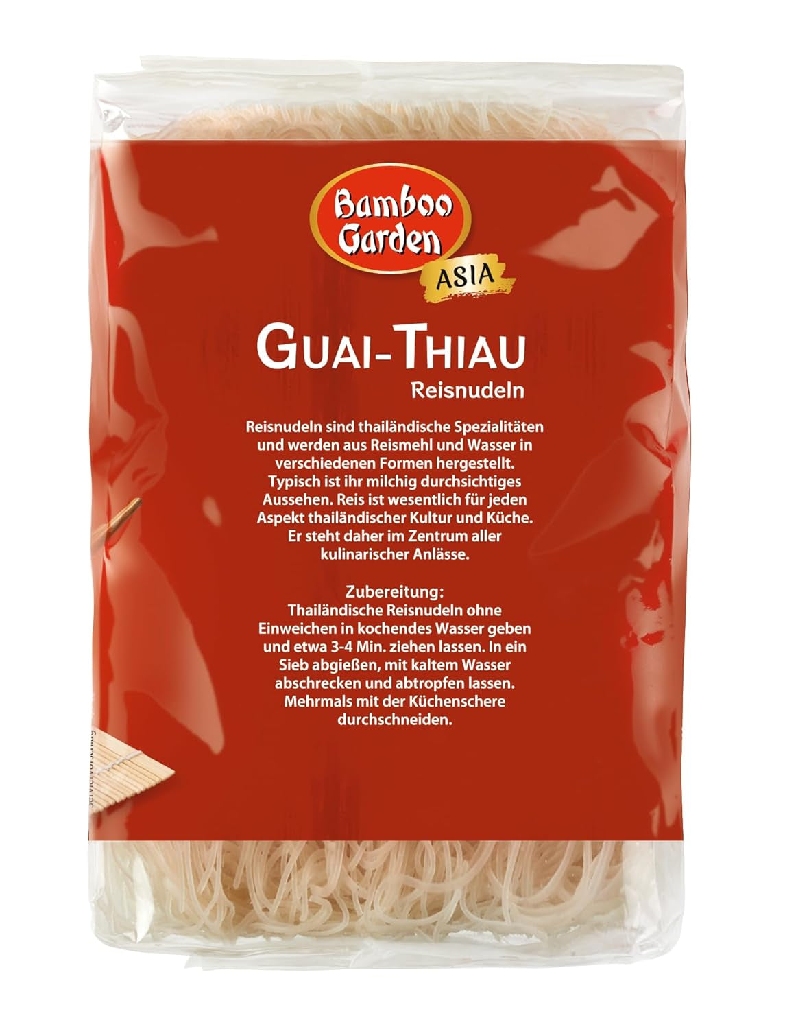 Bamboo Garden Guai Thiau rýžové nudle, 250g (design obalu se může lišit)