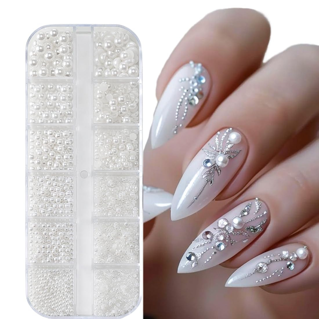 100 ks 3D Blume Nagel Charms Nägel Zubehör Nageldesign Glitzersteine ​​​​Nailart Strasssteine ​​​​Květinové přívěsky na nehty Luminous Flower Nail Art Charms Bunte Blumen Deko Nagel Steinchen Flowers Nail