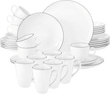 Seltmann Weiden - Lido Black Line - 36dílná sada nádobí - porcelán (včetně 6 hrnků na kávu)
