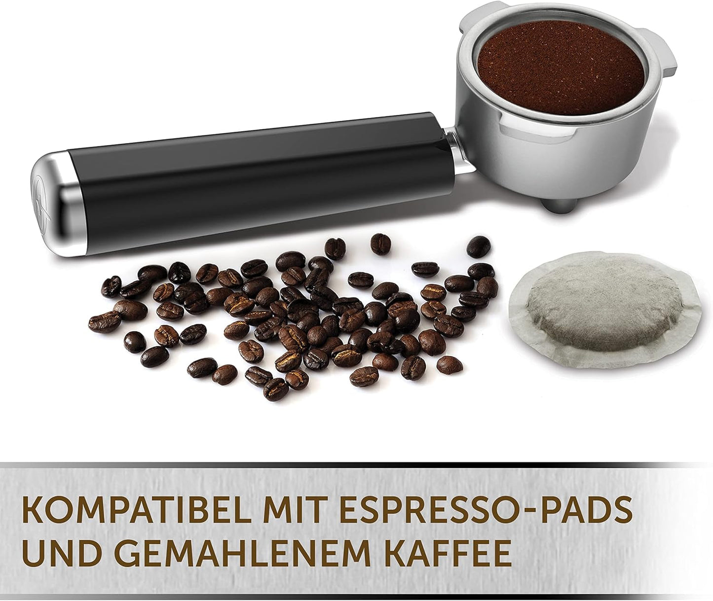 Espresso Breville Prima Latte II | Stroj na latte a cappuccino | Profesionální pumpa s 15 bary a napěňovačem mléka | Stříbro [VCF108X]