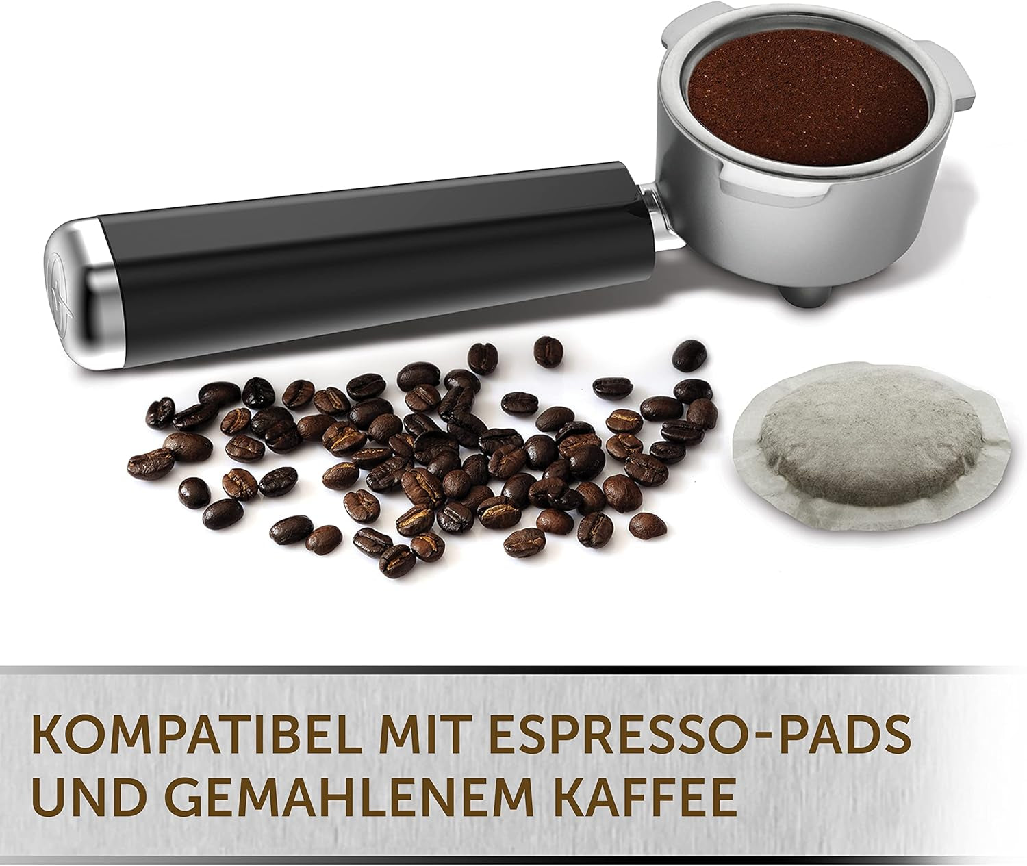 Espresso Breville Prima Latte II | Stroj na latte a cappuccino | Profesionální pumpa s 15 bary a napěňovačem mléka | Stříbro [VCF108X]