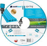 Zavlažovací hadice Cellfast SPRING, tříkanálová zavlažovací hadice s plnými konektory, vyrobena z vysoce kvalitního drátu, odolná vůči UV záření, 15 m, 1/2 palce, 19-022, vícebarevná, 38x38x8cm