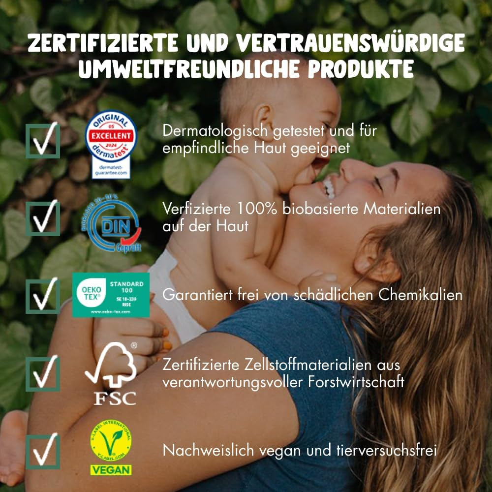 Eco plenky Eco by Naty Baby Eco plenky - prémiové organické plenky, ekologické, vyrobené z rostlinných materiálů, ideální pro citlivou dětskou pokožku (velikost 5 - 80 kusů)
