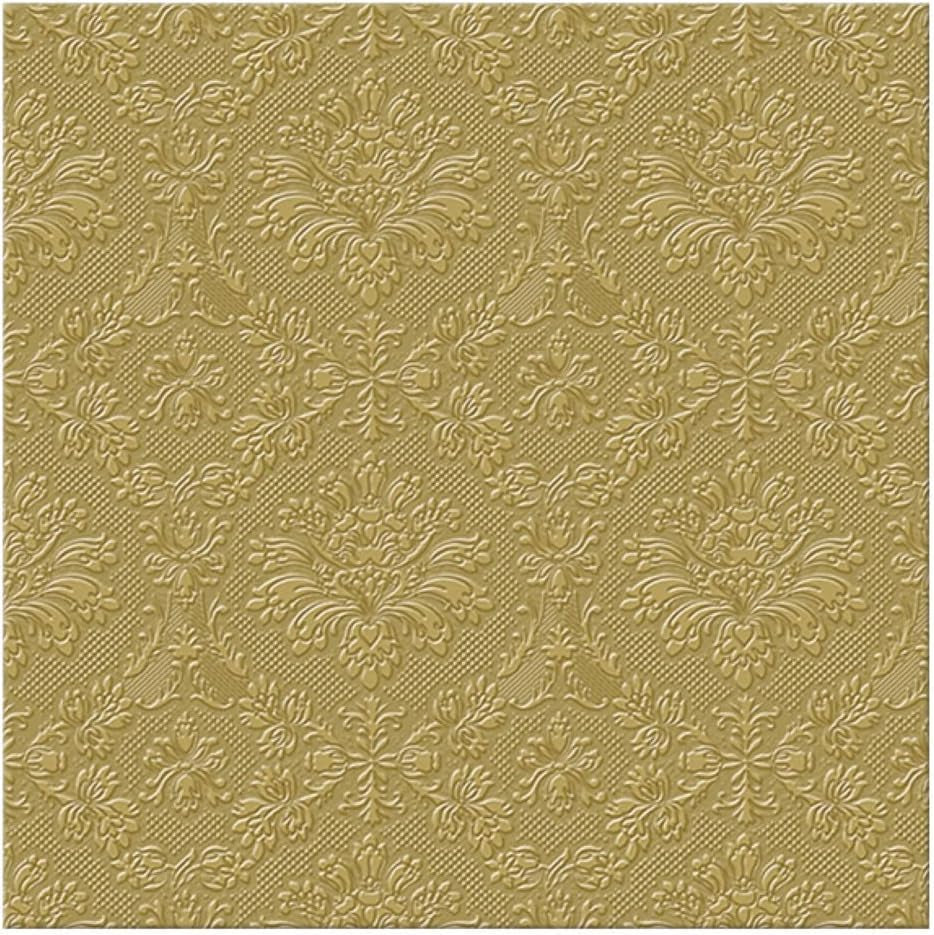 PAW - 3vrstvé ubrousky (33 X 33 cm) I 20 kusů I Ideální pro narozeniny, večírky, svatby, přijímání a svátky I Barevné papírové ubrousky - zvláštní příležitosti, ozdoby I Inspirace Classic (zlatá)