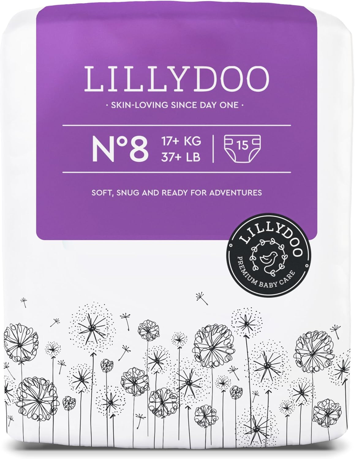 Dětské plenky LILLYDOO šetrné k pokožce – velikost 3 (6–10 kg), 29 kusů, spolehlivá ochrana proti vytečení, měkké, bez parfemace a bez mléka pro citlivou pokožku, dermatologicky testováno