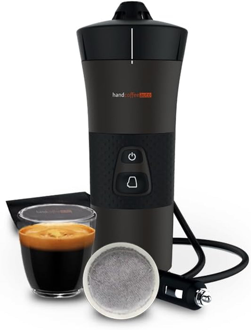 Handpresso - Handcoffee Auto 21000 | 12V Auto Espresso kávovar - 12V Espresso kávovar pro auta | Espresso kávovar Senseo Pad do auta - 12V cestovní kávovar | 12V espressor pro obytné vozy