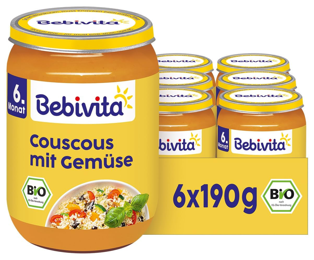 Jídla od 6 měsíců: Kuskus a zelenina, 190 g, balení 6 ks (6 x 190 g)