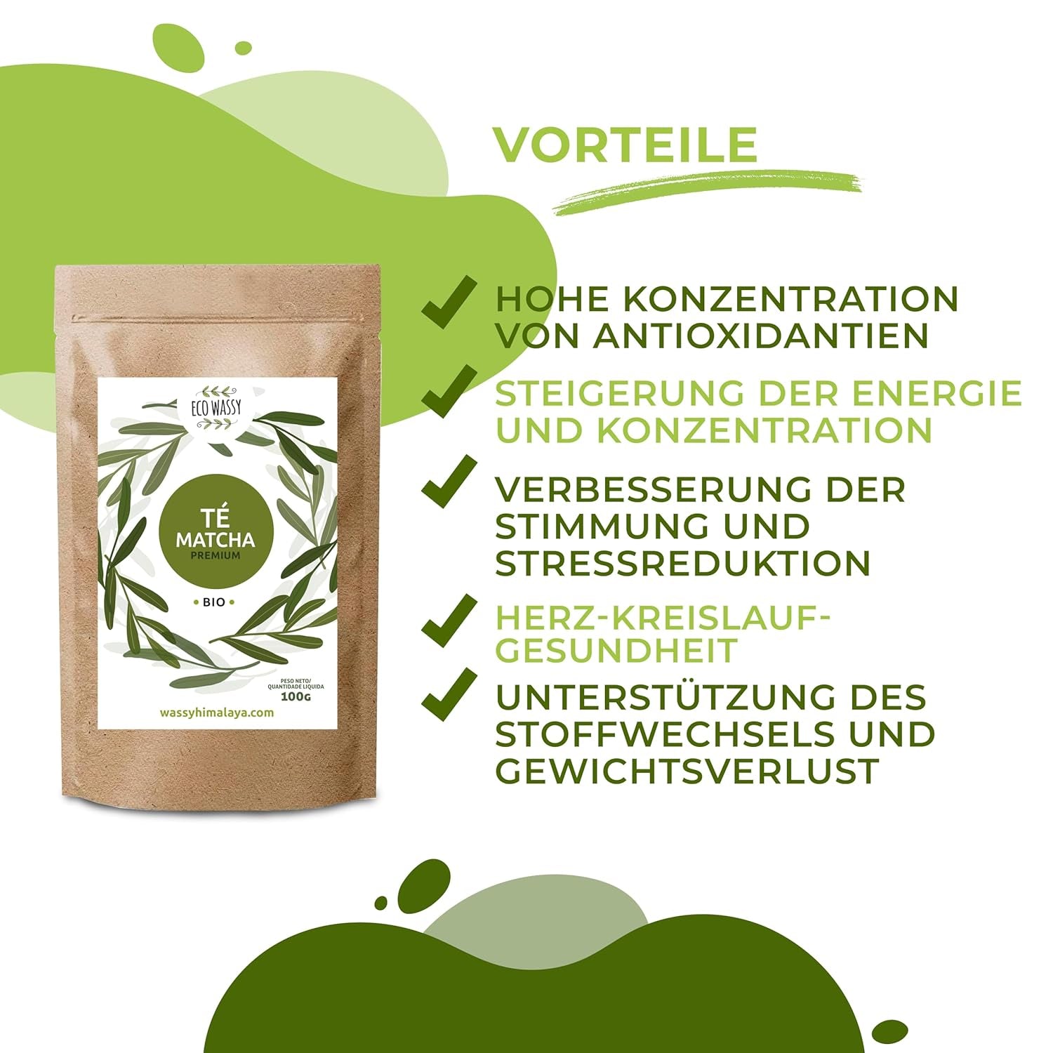 Japonský čaj Matcha, prémiová kvalita, prášek. 100% přírodní. Reduktor zeleného čaje, silný detoxikátor a antioxidant. Čistě pěstovaná matcha - Původ: Japonsko (100 g)