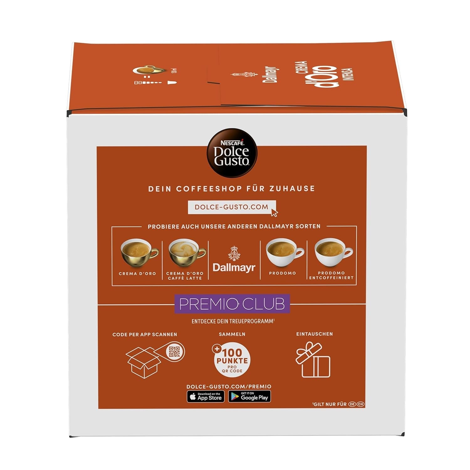 NESCAFÉ DOLCE GUSTO DALLMAYR Crema d'Oro Intensa Kaffeekapseln 3er Pack (3 x 16 kapslí)