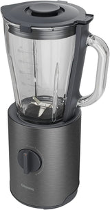 Grundig Delisia Novus SM 7140 Professioneller stojanový mixér, 1,5 litru, 800 Watt, 6fach Edelstahlmesser Mit Zirkonium-Beschichtung, 5 Geschwindigkeitsstufen + Pulse-Funktion, Dark Inox/Edelstahl Kitchen Naty Shop