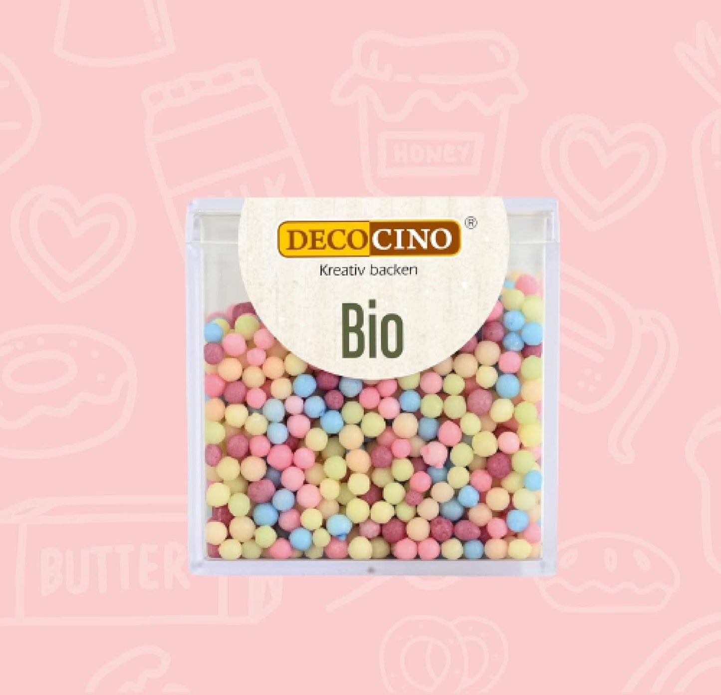 DECOCINO Organic Sprinkle Pearls - 60 gramů - Organické dextrózové posypy Sprinkles Naty Shop