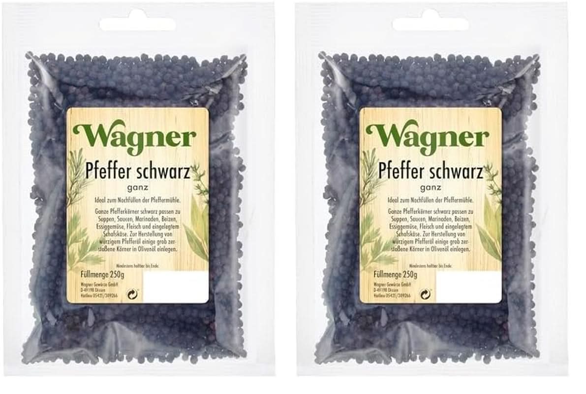 Celý černý pepř, 1 balení (1 X 250 G) Naty Shop koření 2 x 250 gramů