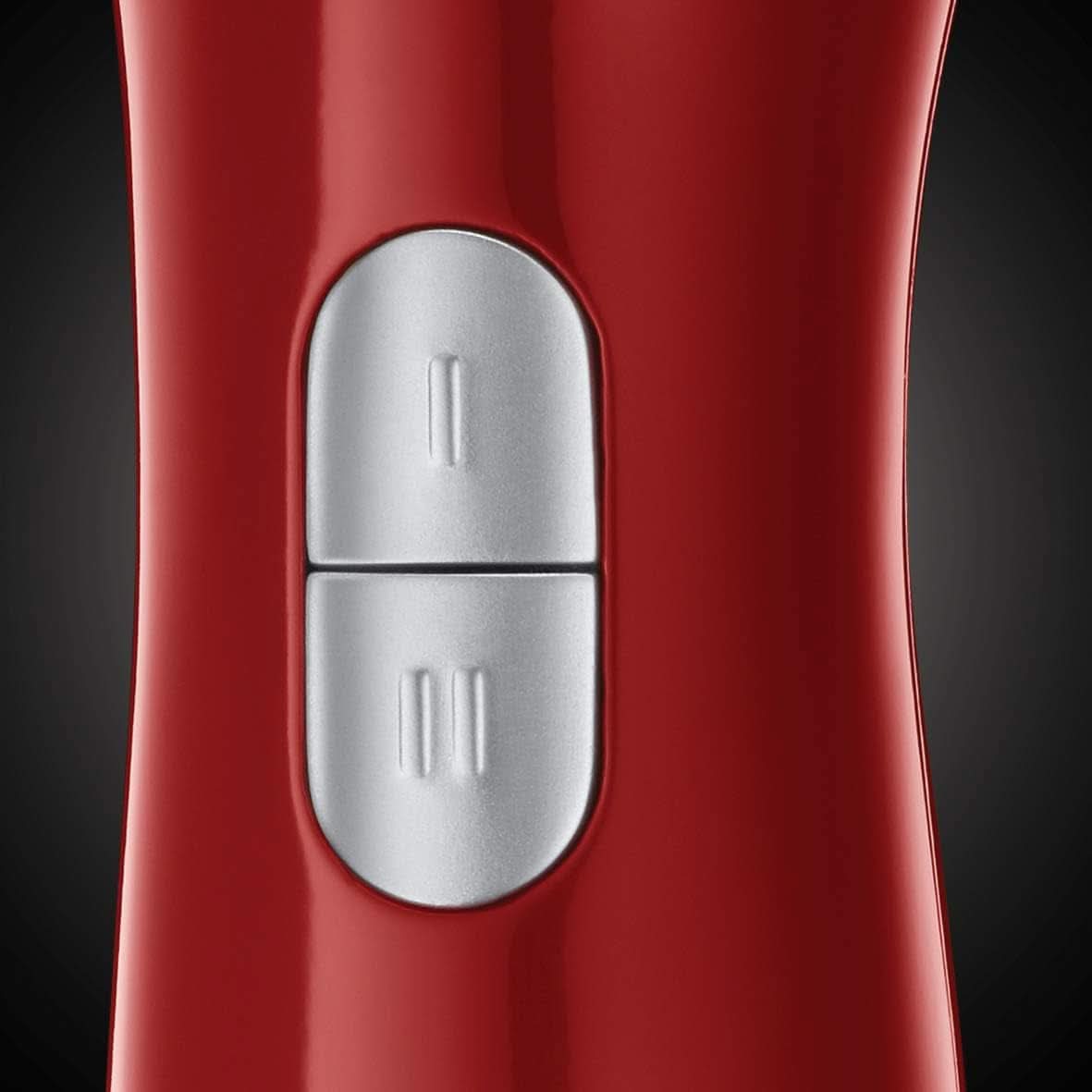 Russell Hobbs Stabmixer [3-v-1: Pürierstab/Zerkleinerer, Mixer- & Schneebesenaufsatz] Desire Rot (Bpa-Free & Spülmaschinenfestes Zubehör, Für Smoothie, Suppen Saucen, Joghurt Babynahrung) 24700-5