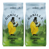 Káva Gorilla Foresta, dvojbalení, 2 x 1 kg, pražená zrna | Směs Arabica, celá fazole | Plně automatický portafiltrační espresso kávovar | Káva espresso