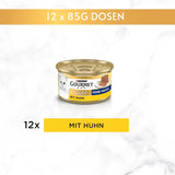 Gourmet Gold Fine Paste Katzenfutter nass, mit Huhn, 12er Pack (12 x 85 g)