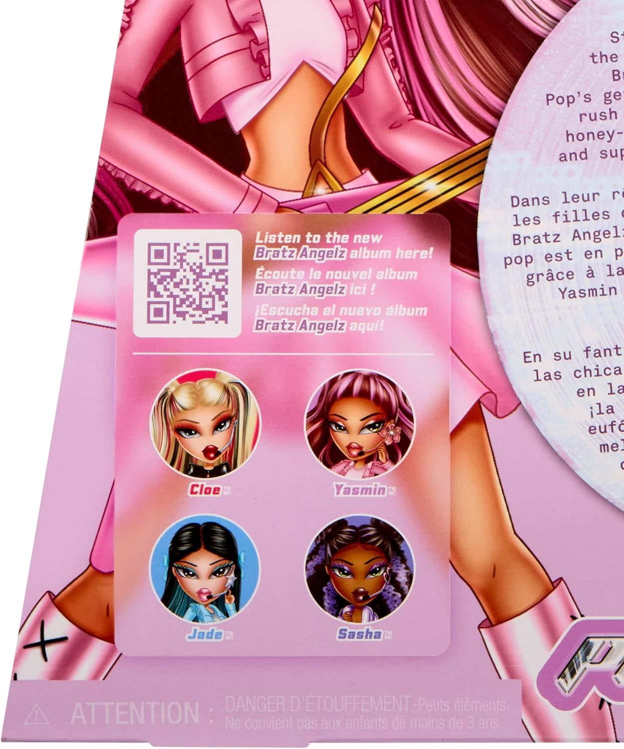 BRATZ Pop Starz Yasmin – Módní panenka se sběratelským kouzlem, oblečením a hudebními doplňky