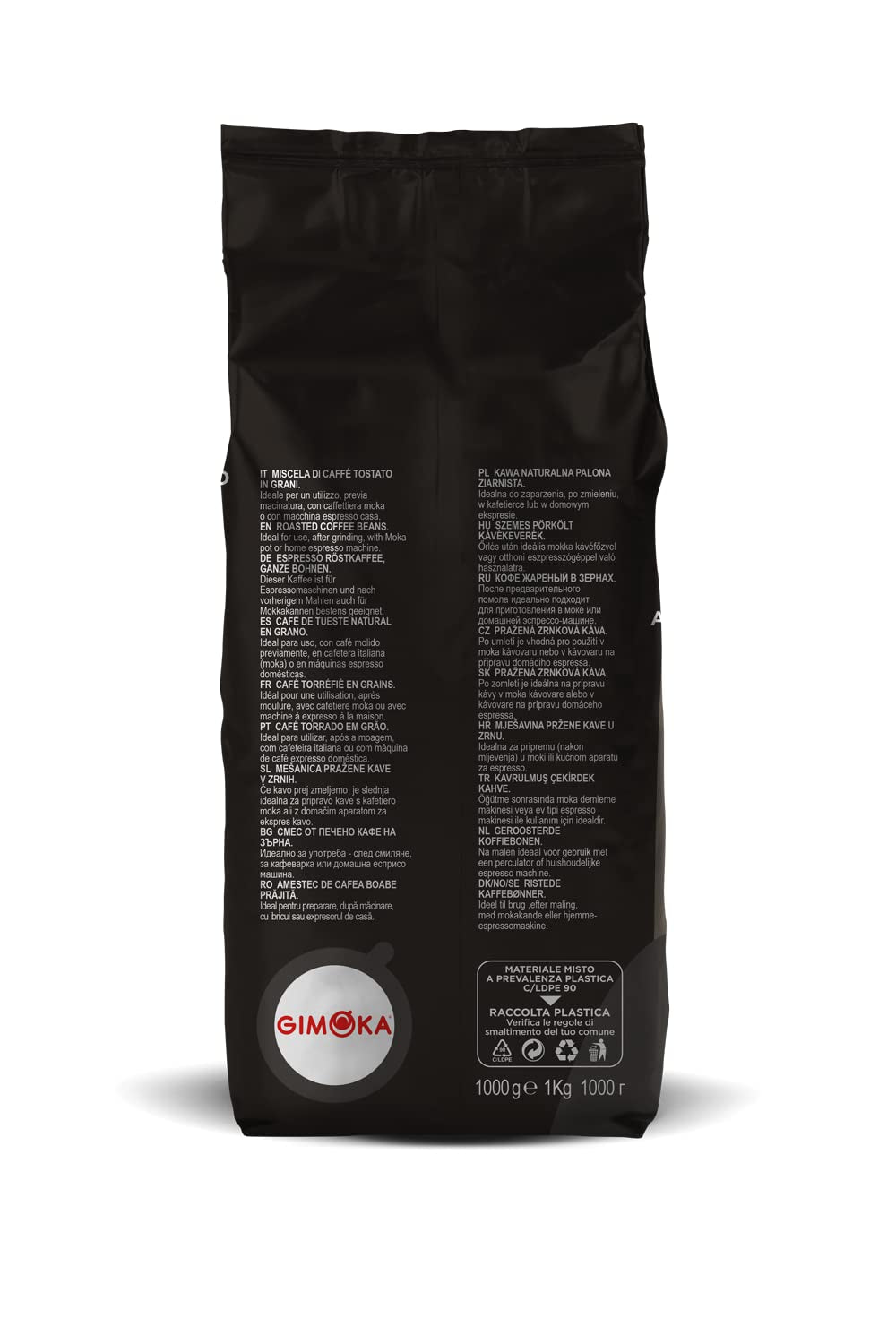 Gimoka – Kaffeebohnen – 1 kg – Klasická směs – Intensität 10 – vyrobeno v Itálii – 1 kg Balení