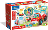 Clementoni - 17747 - Nicolò Go Go 3 v 1 - Jezdecké auto, elektronický výukový reproduktor, první krůčky, světla a zvuky, hra pro 1 rok - Made in Italy Bebe Toys Naty Shop
