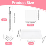 100Stks Latexfrei Nailart Schwämme, Ombre Nagelschwammpinsel, Nagelschwamm Mit Metallgreifer 100 Blatt Nailart-Mischpapier Austellungsbox, Maniküre Schwamm Applikator Für Farbverlauf Nailart