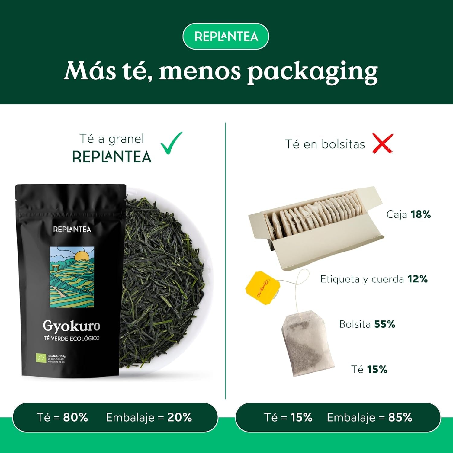 Bio japonský zelený čaj Gyokuro (100 g) | Prémiový sypaný čaj | Rafinovaná chuť umami a jemná sladkost | PŘESADIT