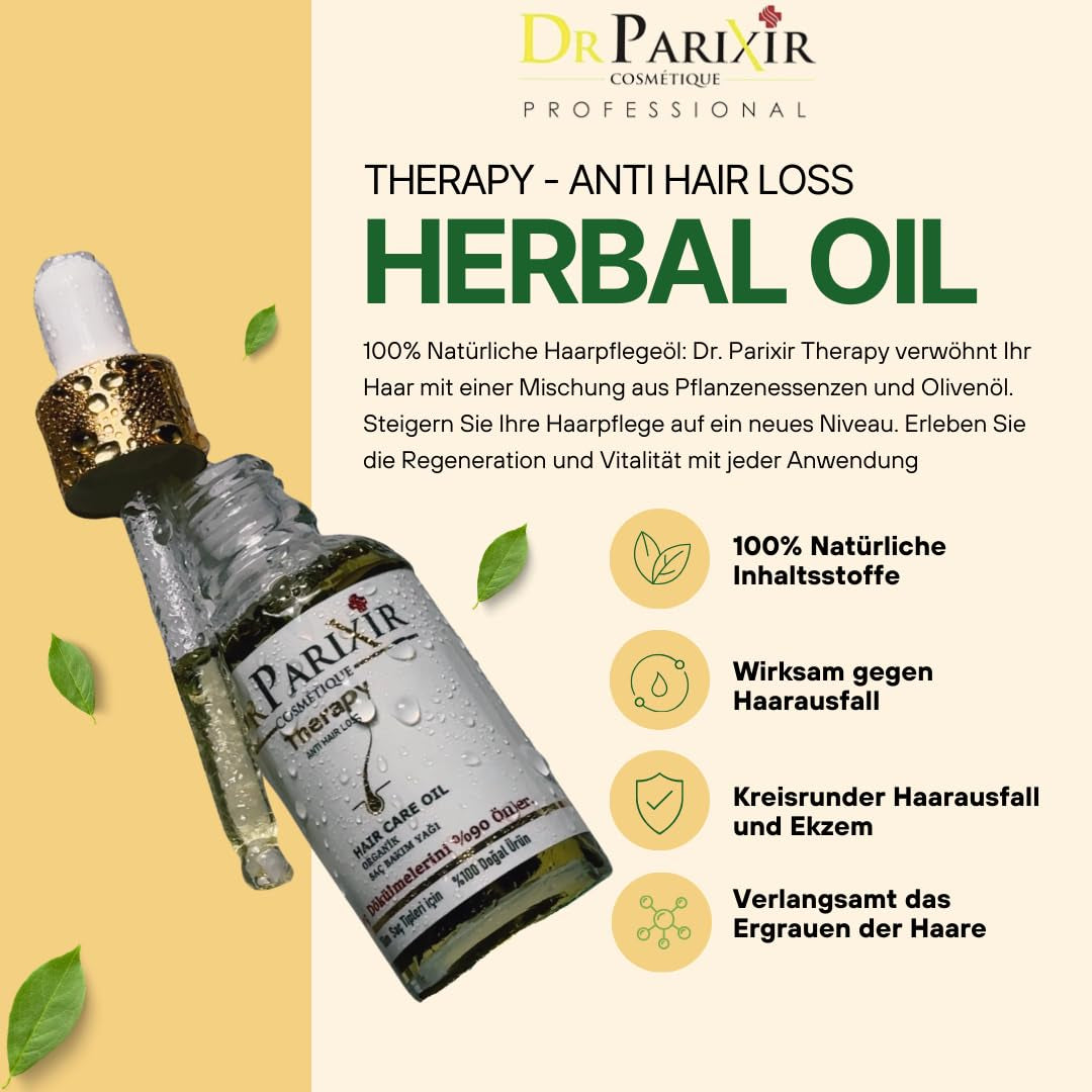 Dr Parixir Anti-Hair Loss Serum - účinný roztok s olivovým olejem a rozmarýnem, 30ml | Snižuje vypadávání vlasů a posiluje vlasové kořínky Naty Shop Hair Care